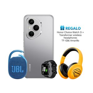 Honor 400 Pro 12+512GB Lunar Grey + REGALO ( Honor Choice Watch 2i + Auricular Transformers TF-G06 Amarillo) + Parlante JBL CLIP 4 ECO Azul