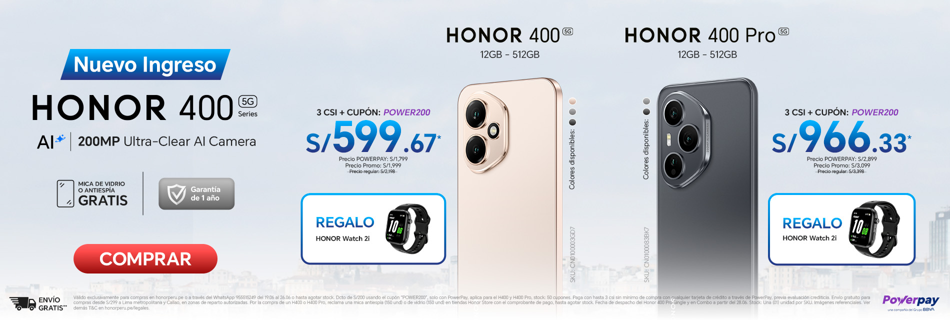 BANNER NUEVO PRODUCTO - HONOR 400 - 19.06 - DESKTOP