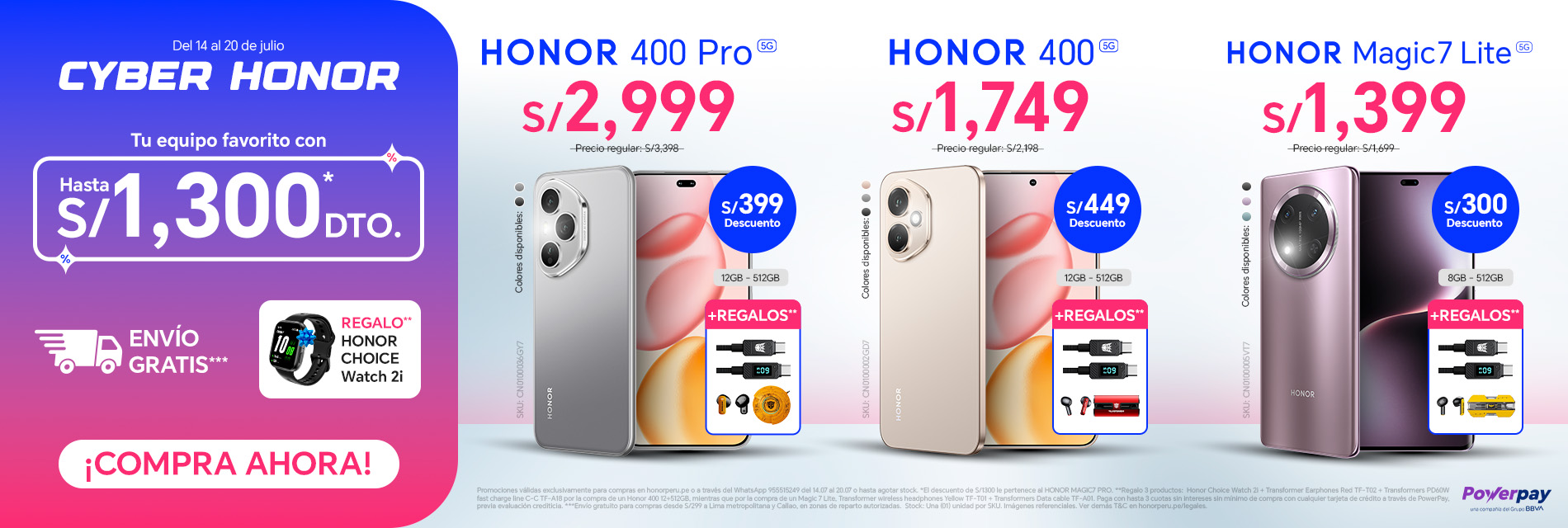BANNER CYBER HONOR HONOR 400 / MAGIC 7 LITE - 13.07 - DESKTOP