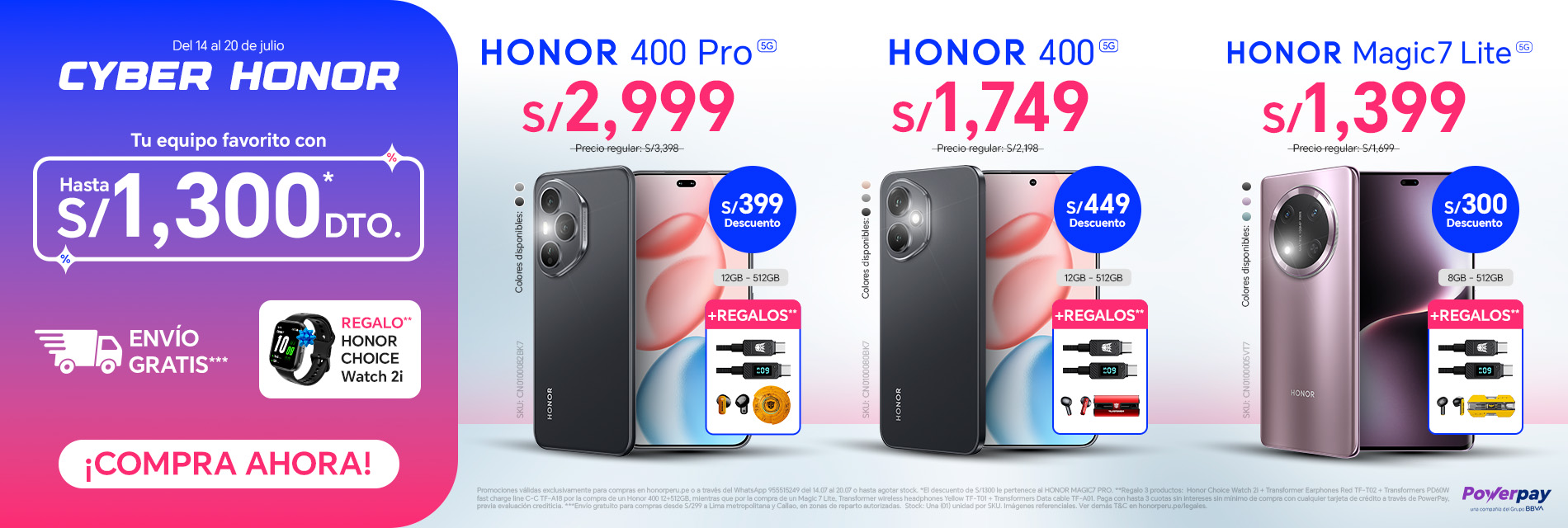 BANNER CYBER HONOR HONOR 400 / MAGIC 7 LITE - 13.07 - DESKTOP