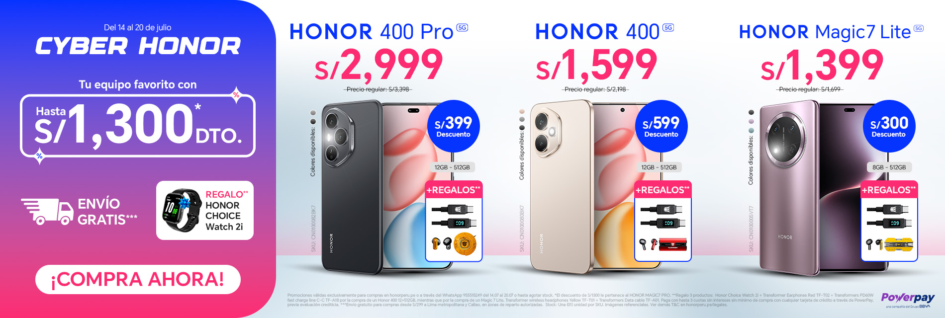 BANNER CYBER HONOR HONOR 400 / MAGIC 7 LITE - 13.07 - DESKTOP